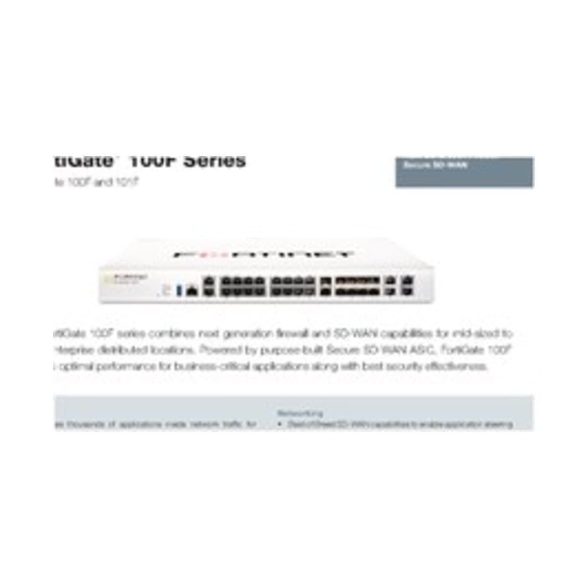 Fortinet FortiGate 101F 1U NGFW