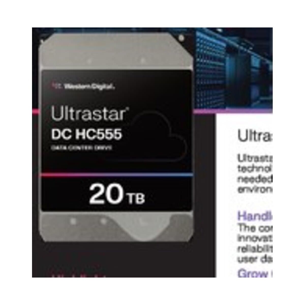 WD Ultrastar DC HC555 WUH722016CLE6 16TB server HDD