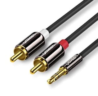 UGREEN 3.5 mm - 2RCA audio kabel 3 m qara