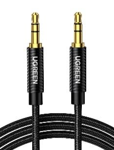 UGREEN 3.5 mm - 3.5 mm audio kabel 1 m qara