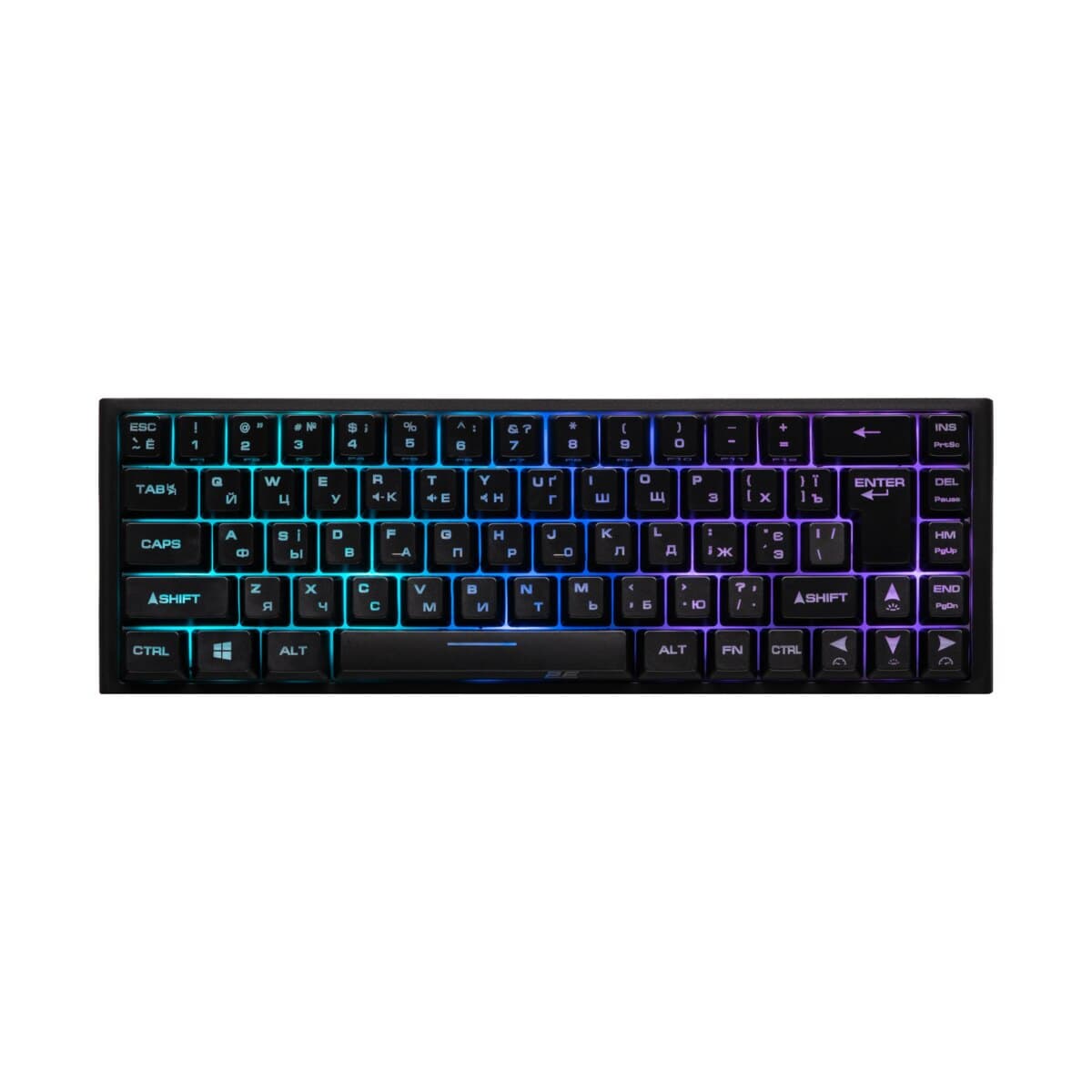 2E Gaming membran klaviatura KG350 68key qara naqilli oyun klaviaturası