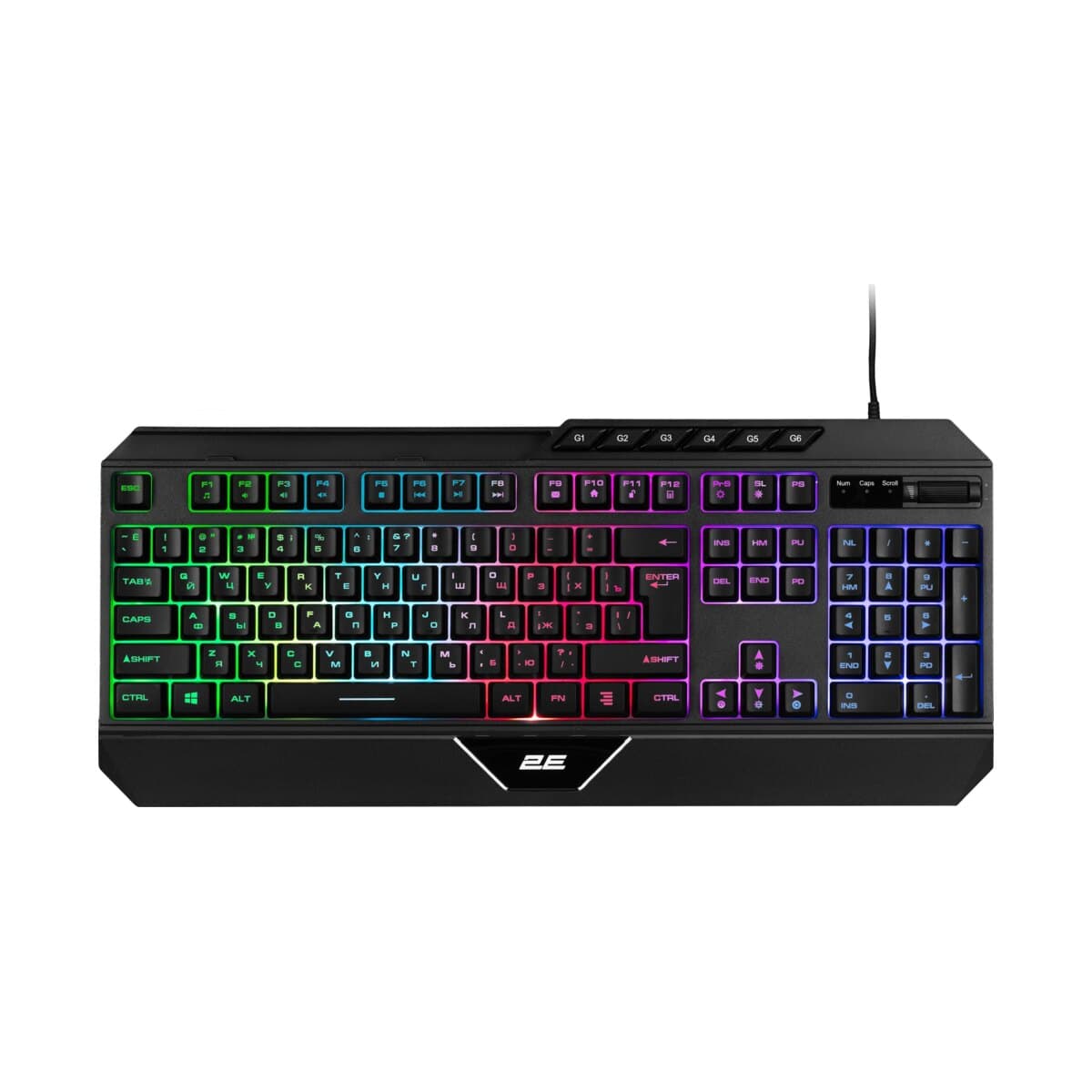 2E Gaming klaviatura KG315 qara oyun klaviaturası