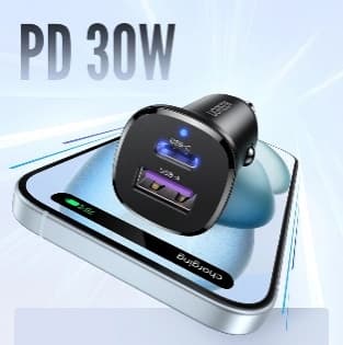 UGREEN 30W 2-port avtomobil şarjı