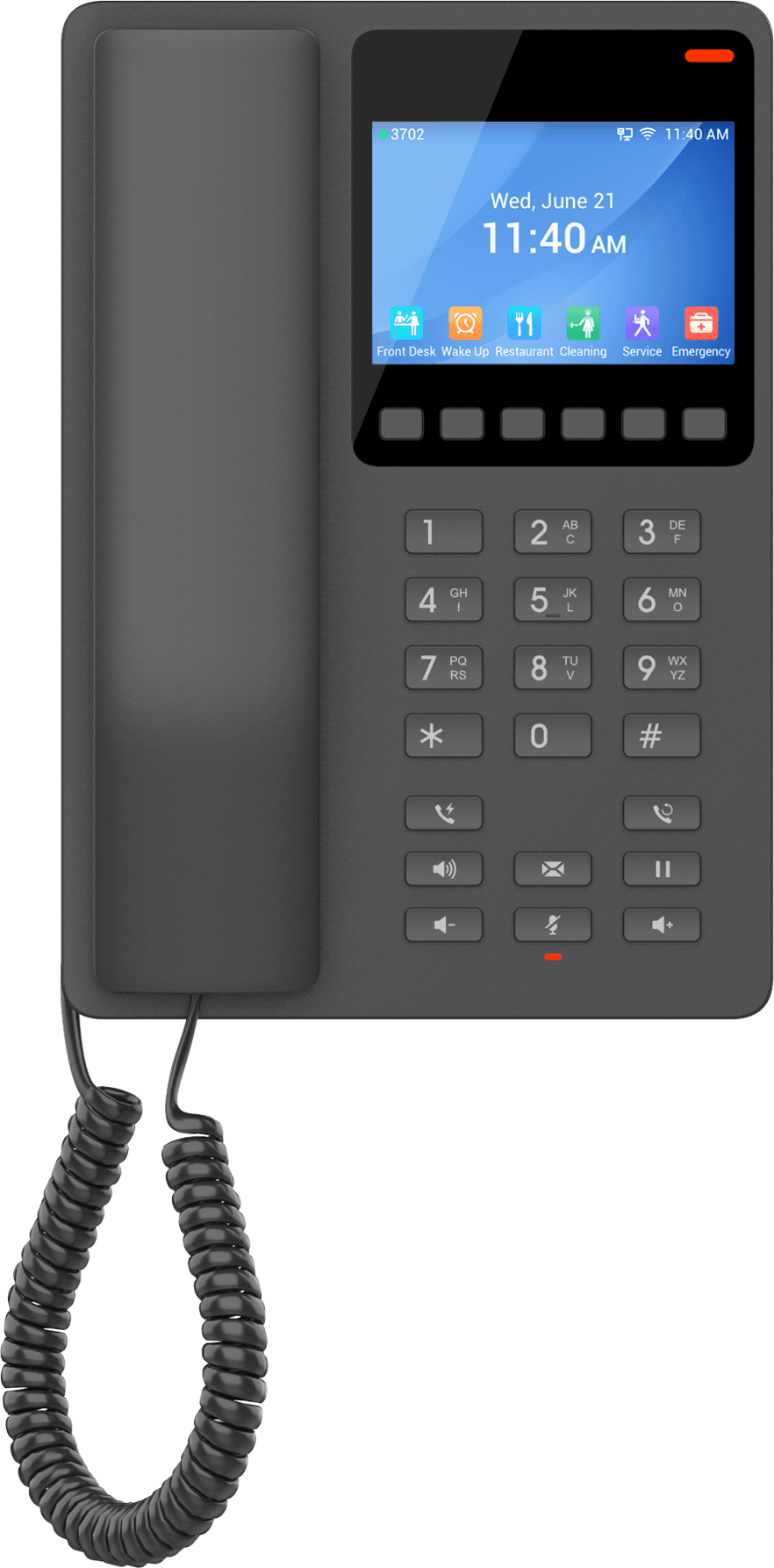 Grandstream GHP631 qara hotel IP telefon