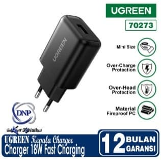 UGREEN QC3.0 18W şarj cihazı qara