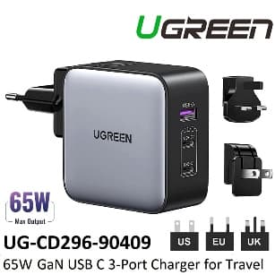 UGREEN 65W GaN 3-port şarj cihazı