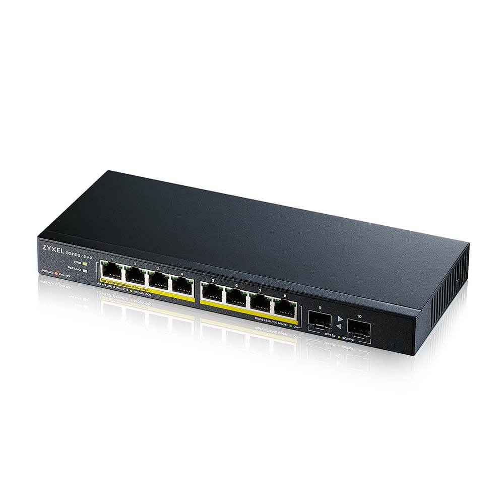 Zyxel GS1100-10HP 8-port PoE+ kommutator
