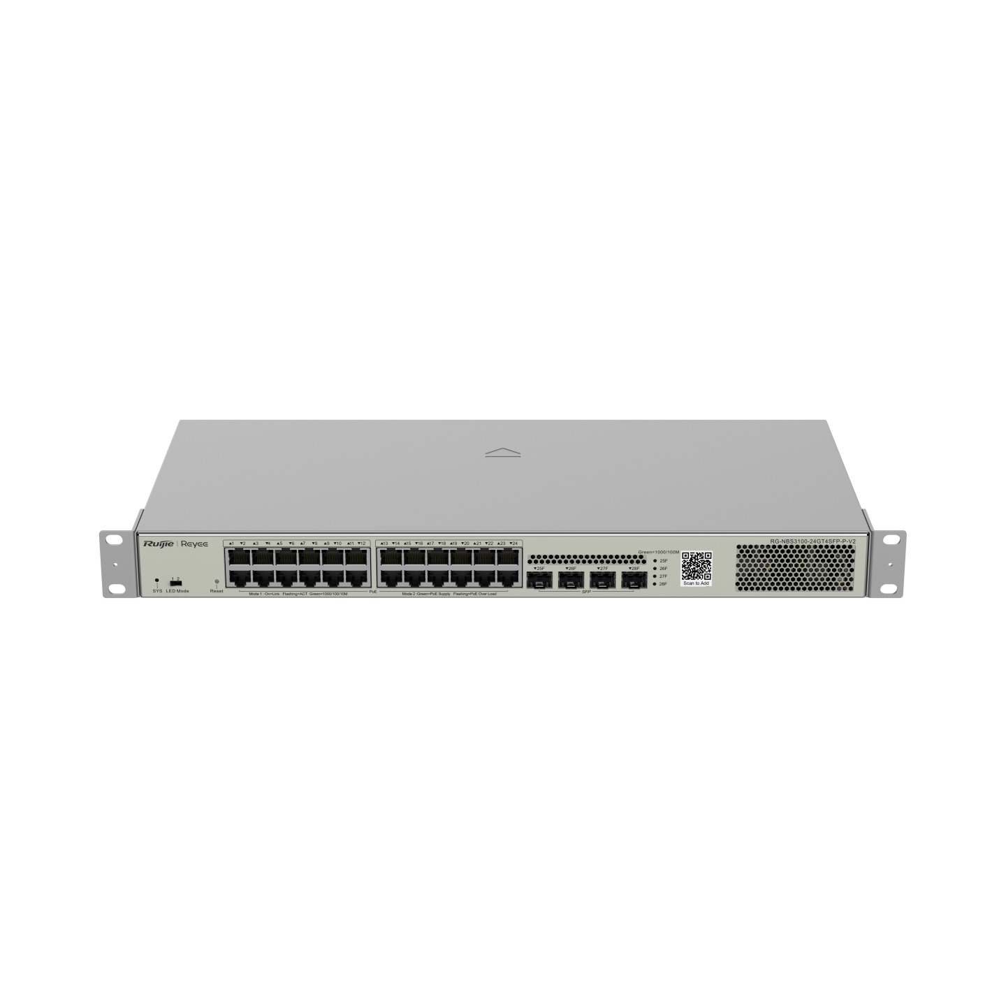 Ruijie Reyee RG-NBS3100-24GT4SFP-P-V2 24-Port Gigabit PoE+ 4 SFP Cloud Switch (370W)