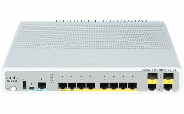 Cisco WS-C3560CG-8PC-S V03 Kompakt Gigabit PoE+ Kommutator (işlənmiş)