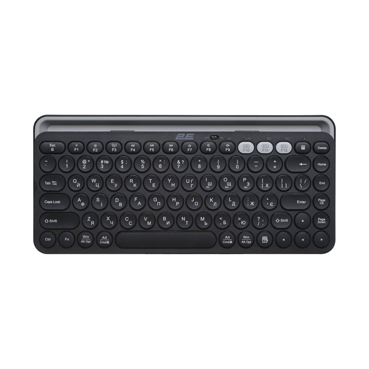 2E membran KS250 84key EN/UK qara-boz simsiz klaviatura