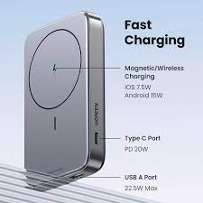 UGREEN PB206 10000mAh maqnit powerbank kosmik boz