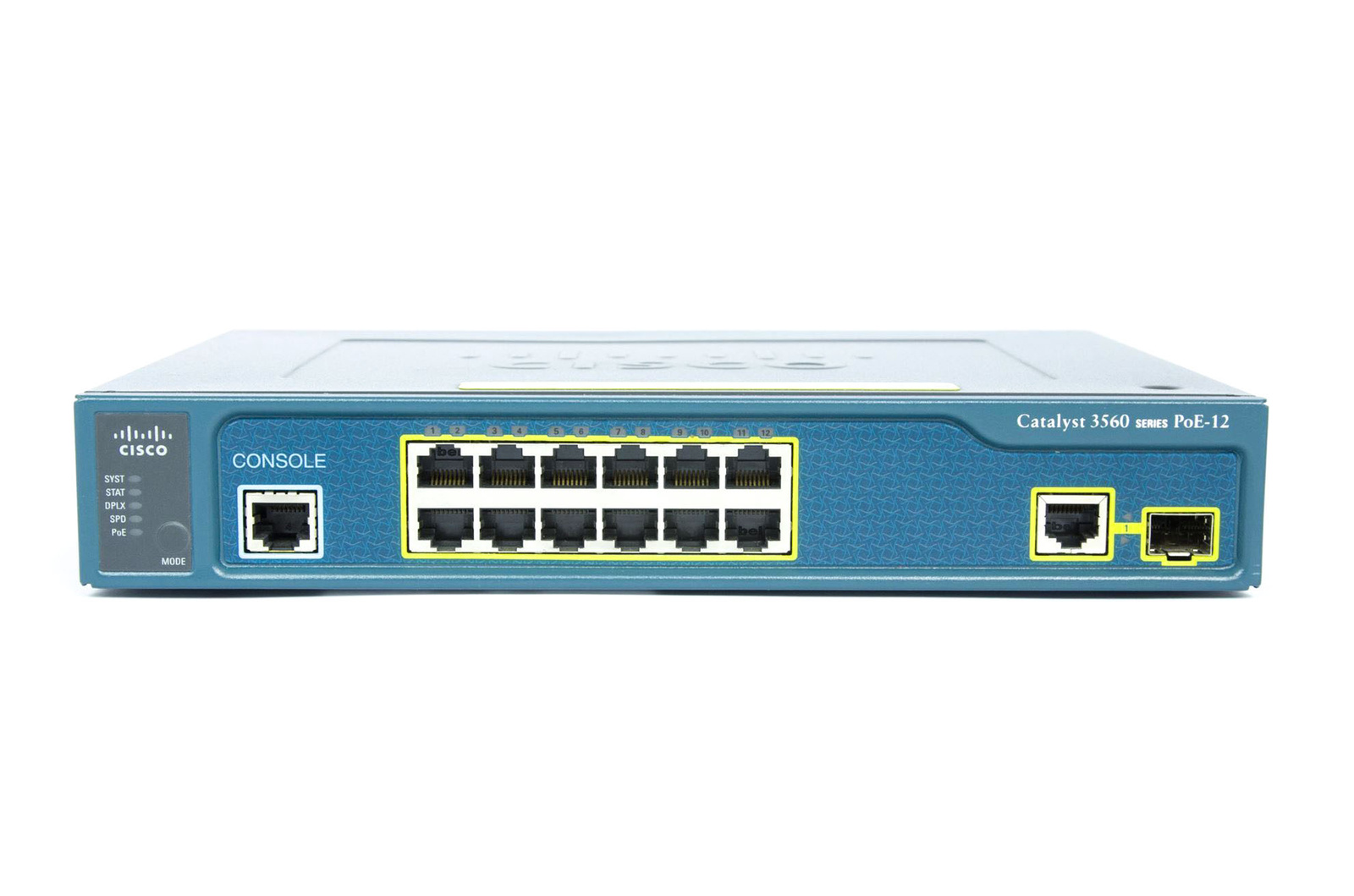 Cisco WS-C3560-12PC-S V03 Kompakt Gigabit PoE+ Kommutator (işlənmiş)