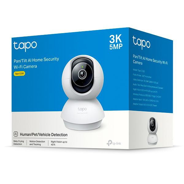 TP-Link Tapo C230 3K 5MP Fırlanan Süni İntellektli Wi-Fi Təhlükəsizlik Kamerası