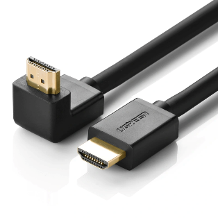 UGREEN HDMI 4K 90° kabel 2 m qara