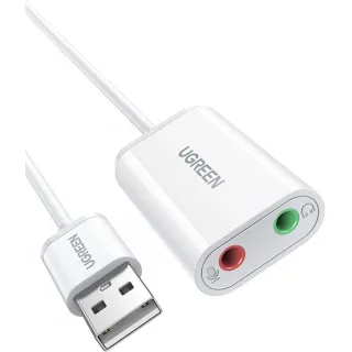 UGREEN USB səs kartı ağ