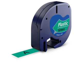 DYMO LetraTag 91204 (S0721640) Sarı Plastik Etiket Lenti 12mm x 4m