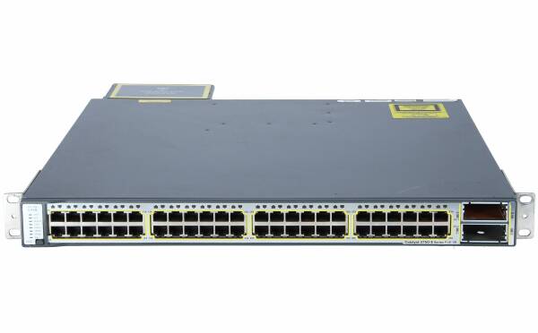Cisco WS-C3750E-48PD-EF Stackable Gigabit PoE+ Kommutator (işlənmiş)
