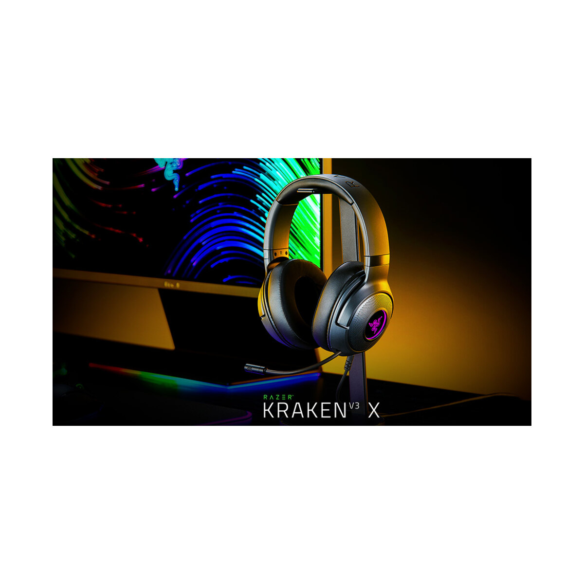 Razer Kraken V3 X qara USB oyun qulaqlığı