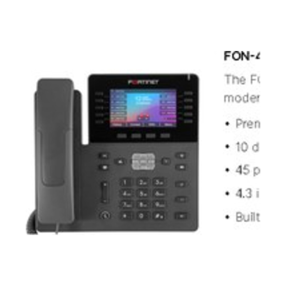 Fortinet FortiFone 480 4.3" IP masa telefonu