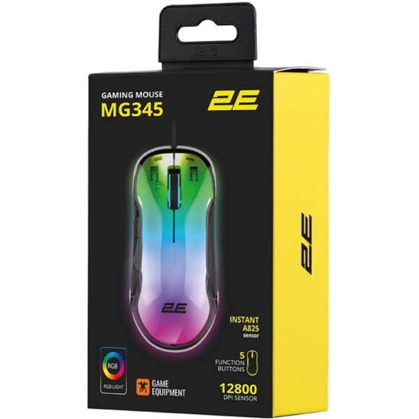 2E Gaming MG345 RGB Transparent Şəffaf Oyun Siçanı (2E-MG345TR)