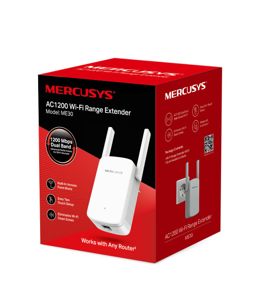 Mercusys ME30 AC1200 Wi-Fi Siqnal Gücləndirici (Range Extender)