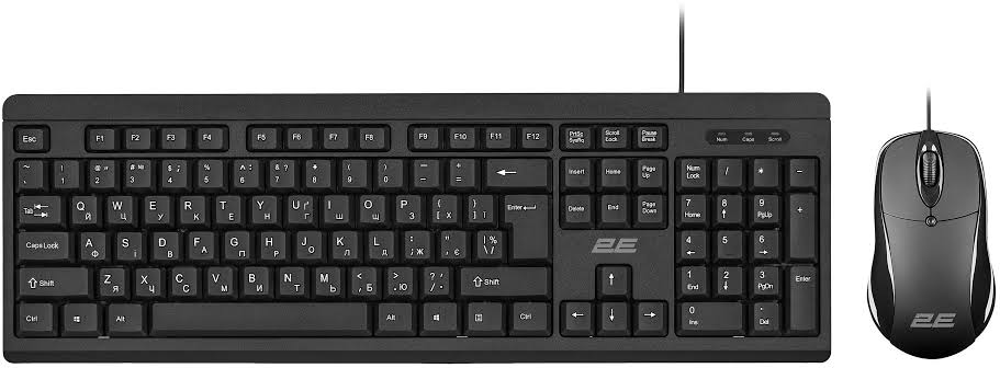 2E MK401 Simli Klaviatura və Siçan Dəsti Black (2E-MK401UB_UA)