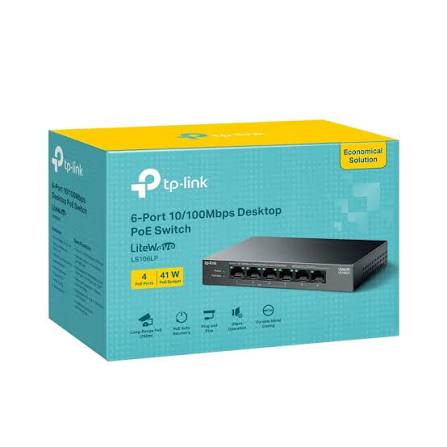 TP-Link LiteWave LS106P 6-Port 10/100M PoE+ Masaüstü Kommutator (Switch)