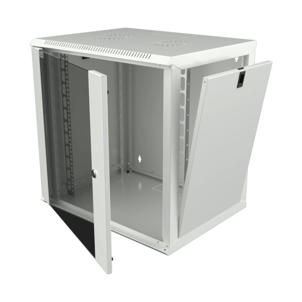 Mirsan WTC Com-Box 12U 600×600 divar şkafı (boz, yığılı)