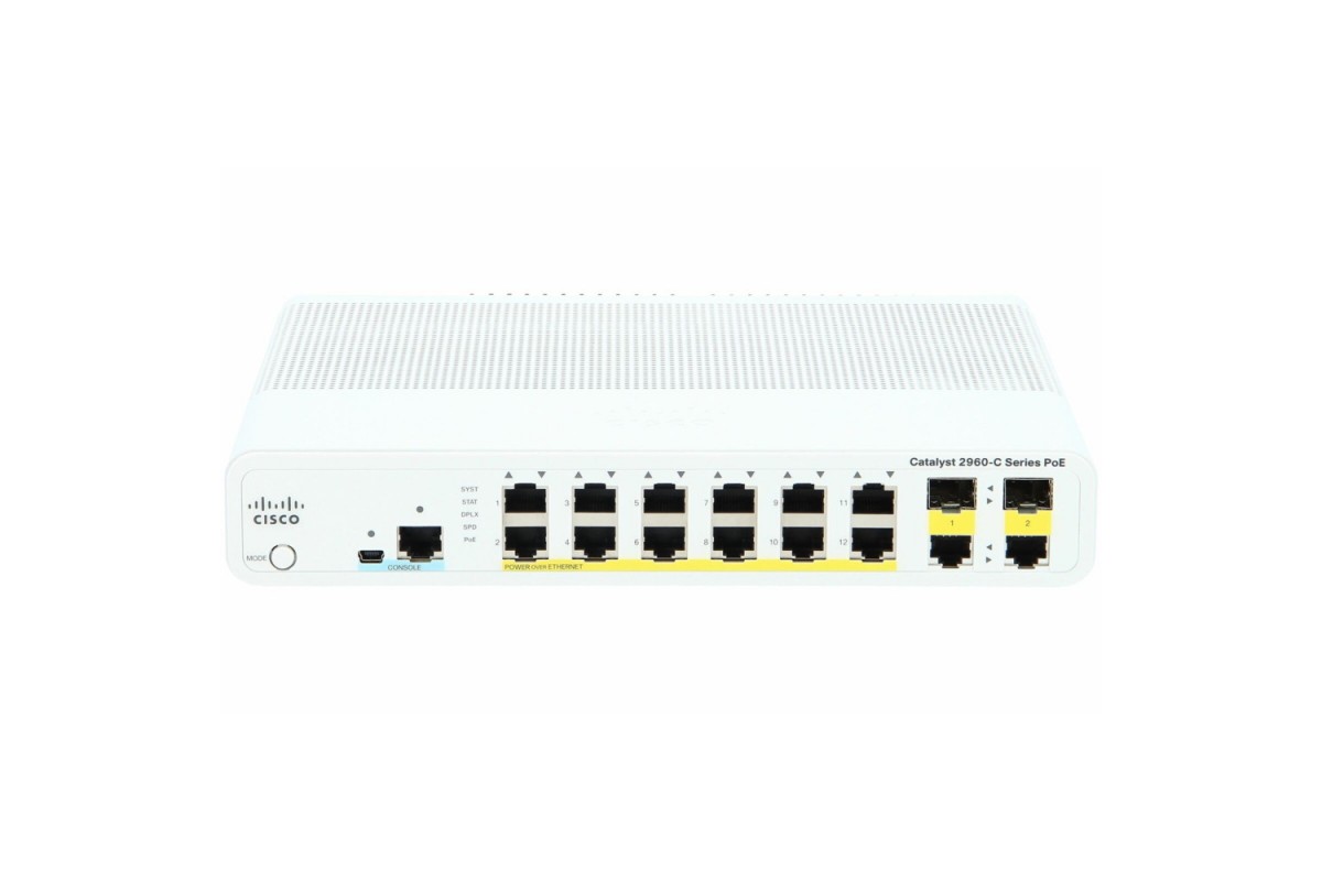 Cisco WS-C2960C-12PC-L Kompakt Gigabit PoE Kommutator (işlənmiş)