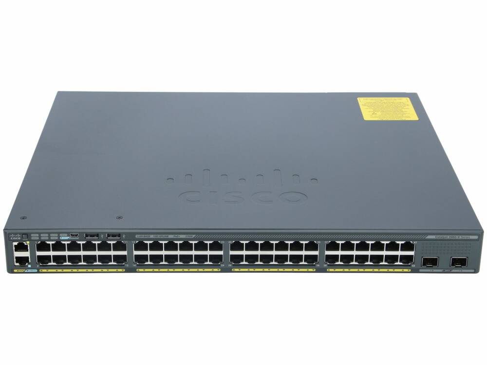 Cisco WS-C2960X-48FPD-L Stackable Gigabit PoE+ Kommutator (işlənmiş)