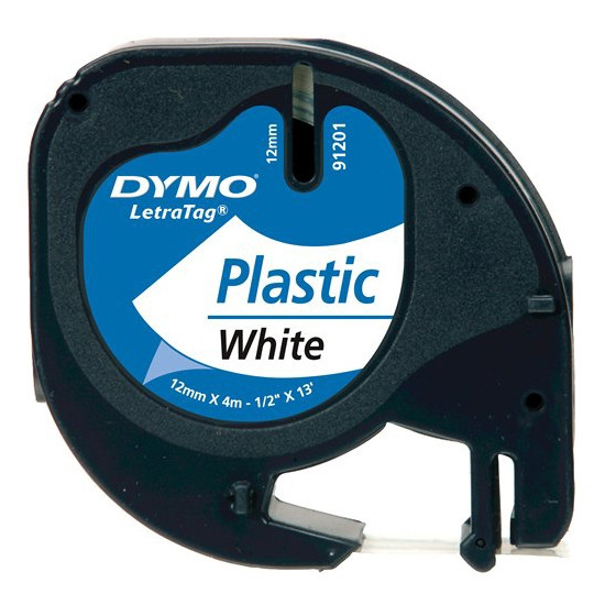 DYMO LetraTag 91201 (S0721610) Ağ Plastik Etiket Lenti 12mm x 4m