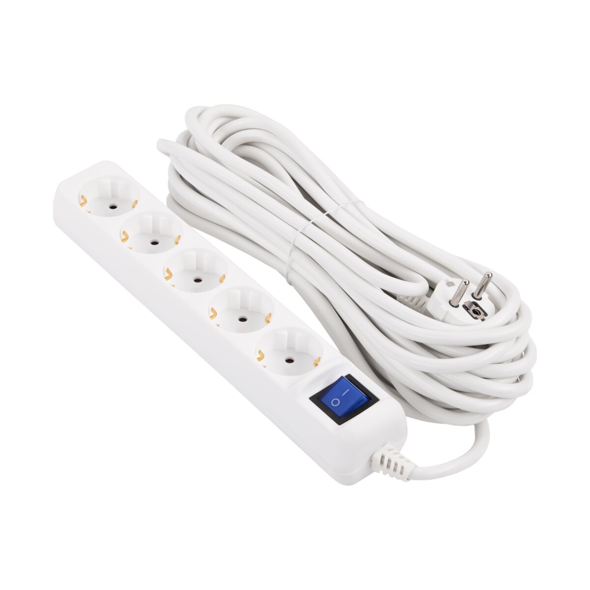 2E 10m 5 rozetka 16A ağ elektrik uzadıcı