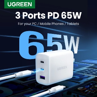 UGREEN 65W GaN 2C1A şarj cihazı ağ