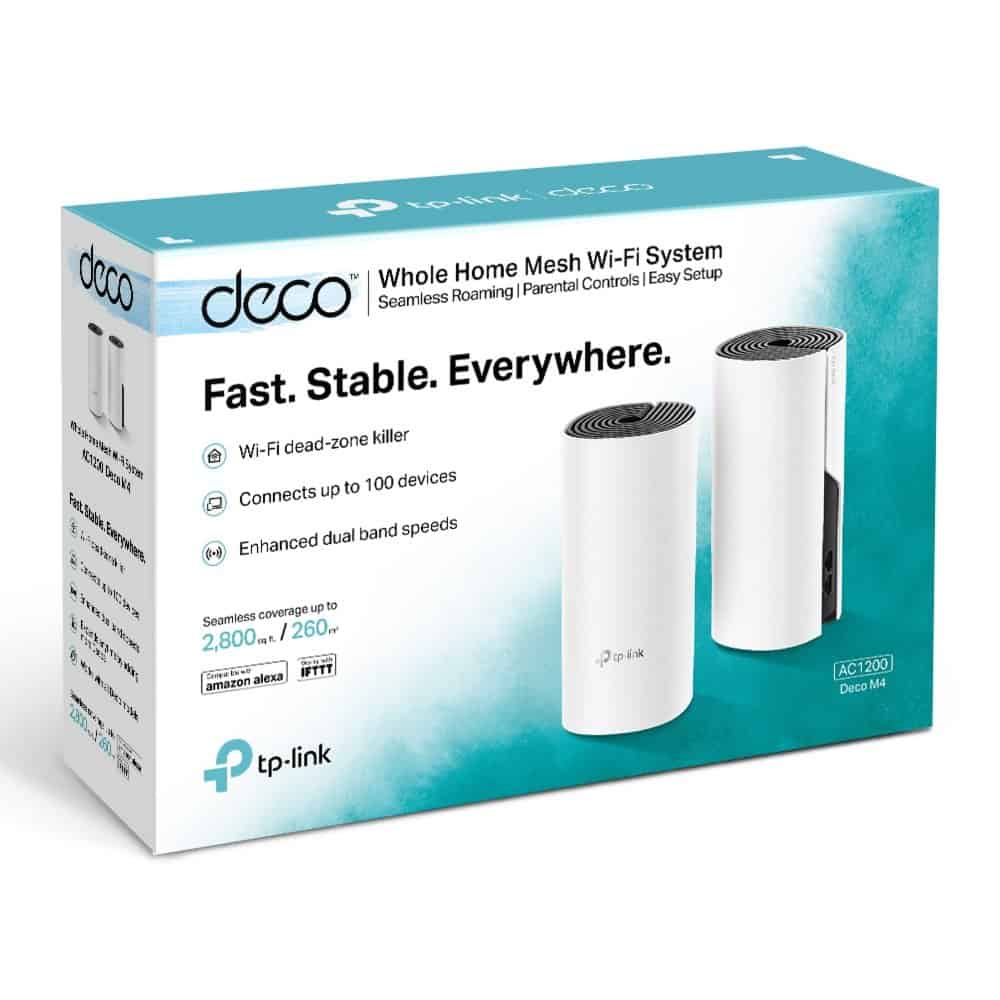 TP-Link Deco M4 (2-Pack) AC1200 Whole Home Mesh Wi-Fi Sistemi