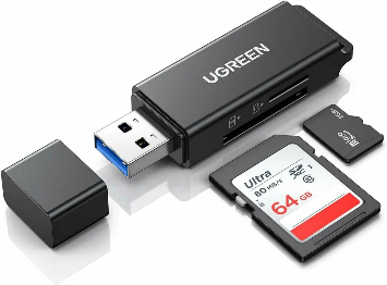 UGREEN USB 3.0 kart oxuyucu qara