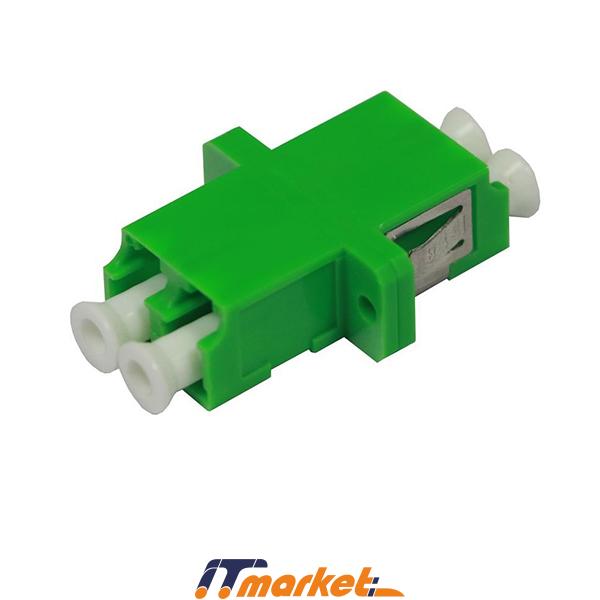 Adapter LC-APC-LC-APC SM Duplex adapter with flange Green-1