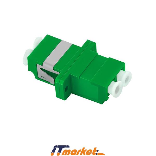 Adapter LC-APC-LC-APC SM Duplex adapter with flange Green-2