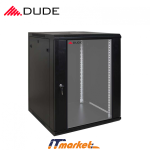 DUDE 15U 600X450 WALL-MOUNTED RACKMOUNT CABINET BLACK (WS3-6415)