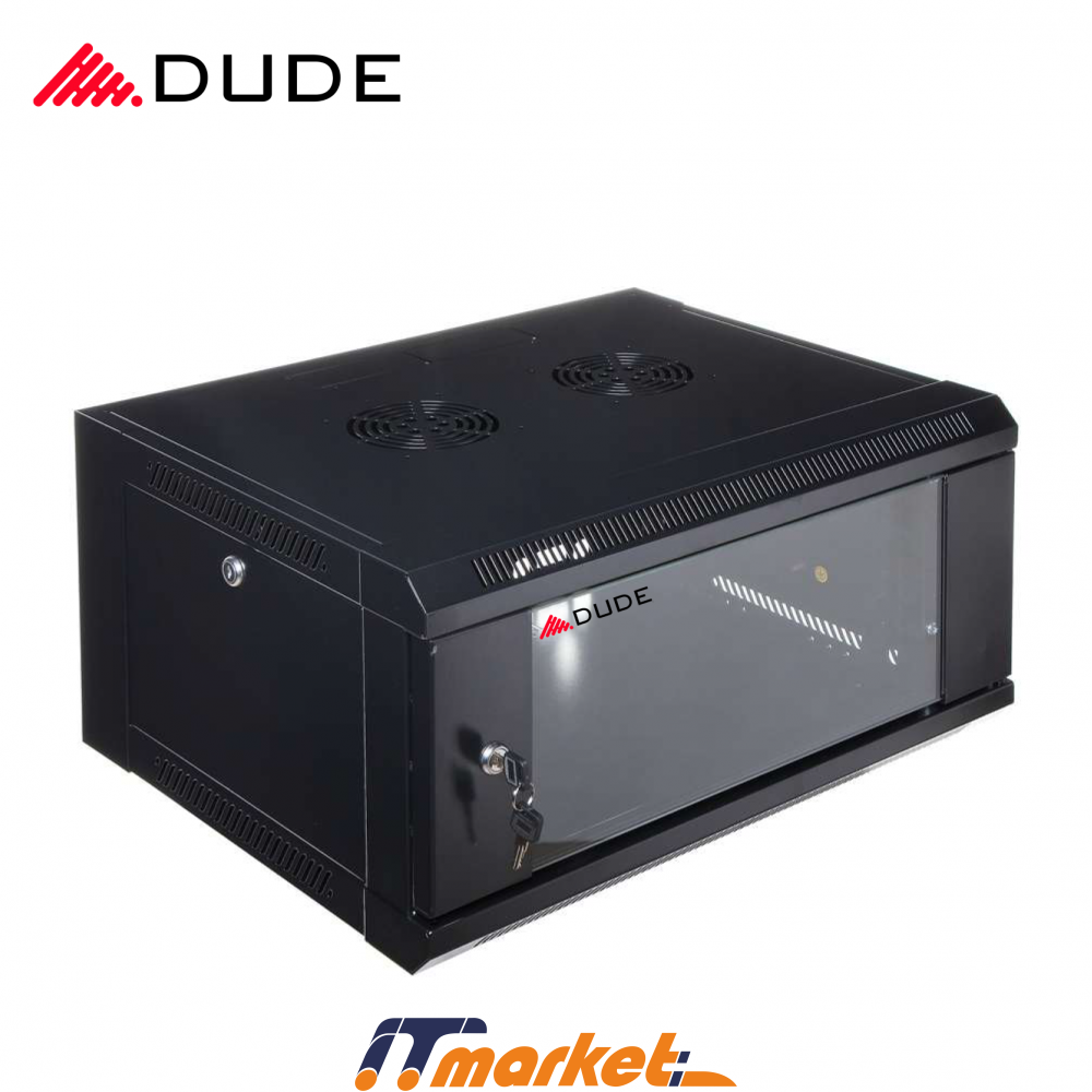DUDE 4U 600X450 WALL-MOUNTED RACKMOUNT CABINET BLACK (WS3-6404)-1 DUDE 4U 600X450 WALL-MOUNTED RACKMOUNT CABINET BLACK (WS3-6404)-1