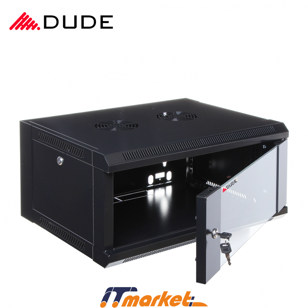 DUDE 4U 600X450 WALL-MOUNTED RACKMOUNT CABINET BLACK (WS3-6404)-2 DUDE 4U 600X450 WALL-MOUNTED RACKMOUNT CABINET BLACK (WS3-6404)-2