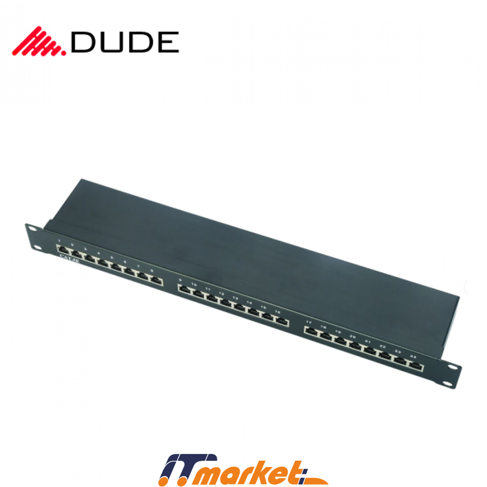 DUDE PATCH PANEL CAT5E UTP 24 PORTS (P3224-C5E) DUDE PATCH PANEL CAT5E UTP 24 PORTS (P3224-C5E)