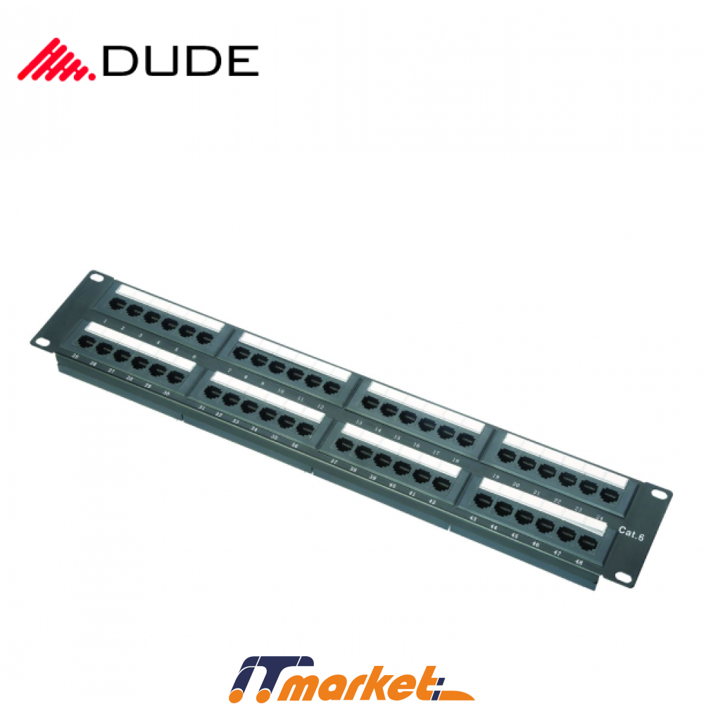 DUDE PATCH PANEL CAT6 UTP 48 PORTS (P2548-C6) DUDE PATCH PANEL CAT6 UTP 48 PORTS (P2548-C6)