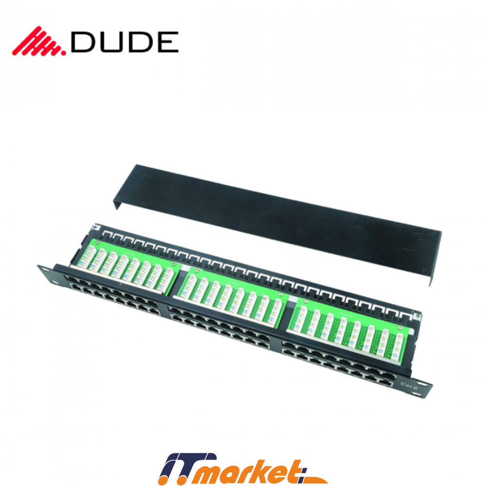 DUDE PATCH PANEL CAT6A SFTP 48 PORTS (P5648S-C6A) DUDE PATCH PANEL CAT6A SFTP 48 PORTS (P5648S-C6A)