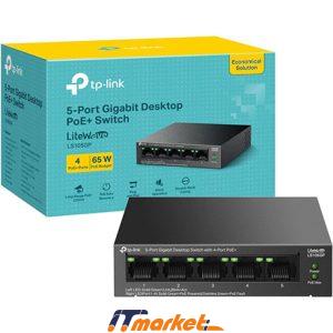 TP-Link LS105GP 5-Port Gigabit Desktop Switch with 4-Port PoE+ 1