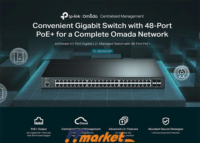 TP-Link SG3452P - 48 Gigabit PoE+ Switch L2+ 1 TP-Link SG3452P - 48 Gigabit PoE+ Switch L2+ 1