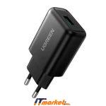Ugreen CD122 QC3.0 USB Fast Charger EU (Black) 1 Ugreen CD122 QC3.0 USB Fast Charger EU (Black) 1