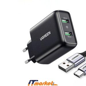Ugreen CD161 USB Fast Charger EU 2