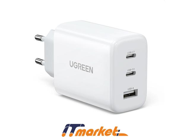 Ugreen CD275 65W 2C1A Fast Charger (White) EU 1 Ugreen CD275 65W 2C1A Fast Charger (White) EU 1