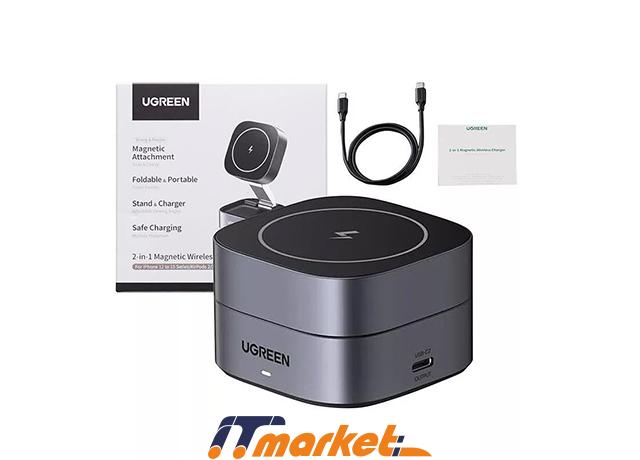Ugreen W526 2-in-1 Magnetic Wireless Charger -2 Ugreen W526 2-in-1 Magnetic Wireless Charger -2