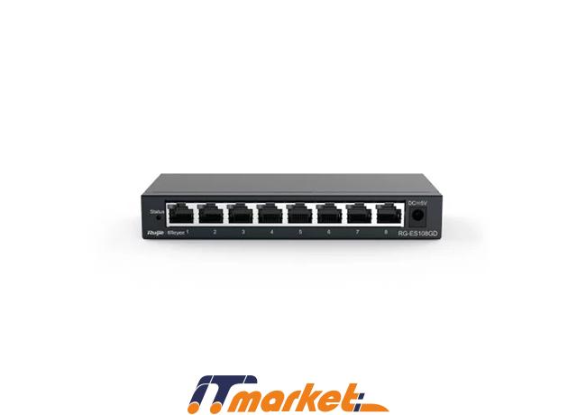 8-Port Gigabit Switch Reyee RG-ES108GD 8-Port Gigabit Switch Reyee RG-ES108GD